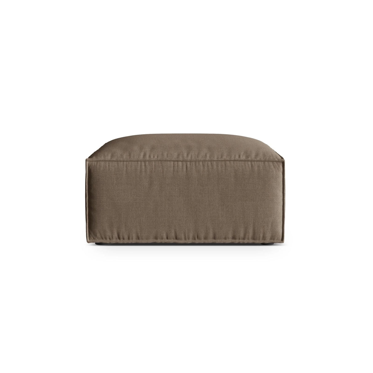 Nuria Pouf aus Strukturierter Stoff in Cappuccino (Liberty 5), 85x85 cm von Micadoni – Bild 1