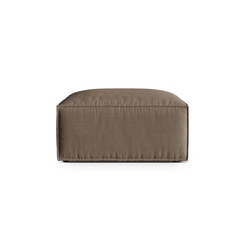Nuria Pouf aus Strukturierter Stoff in Cappuccino (Liberty 5), 85x85 cm von Micadoni – Bild 1