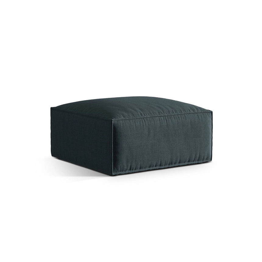 Nuria Pouf aus Strukturierter Stoff in Deep Petrol (Liberty 13), 85x85 cm von Micadoni – Bild 2