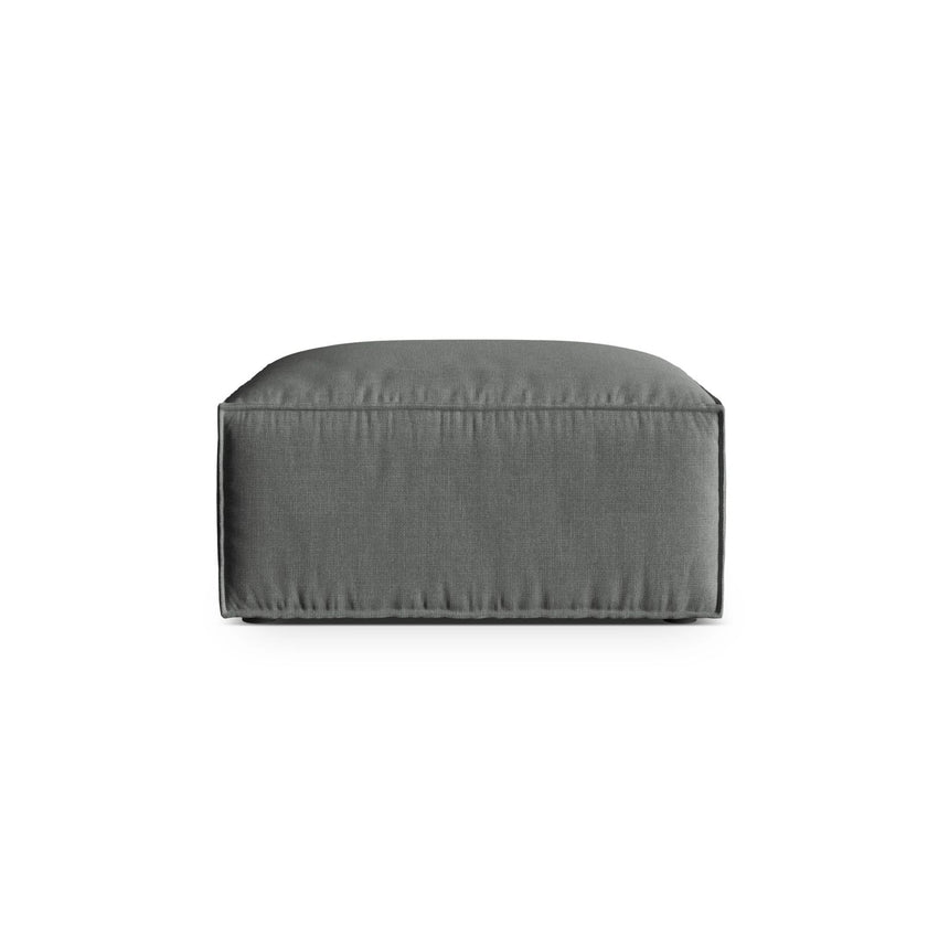Nuria Pouf aus Strukturierter Stoff in Grau (Liberty 20), 85x85 cm von Micadoni – Bild 1