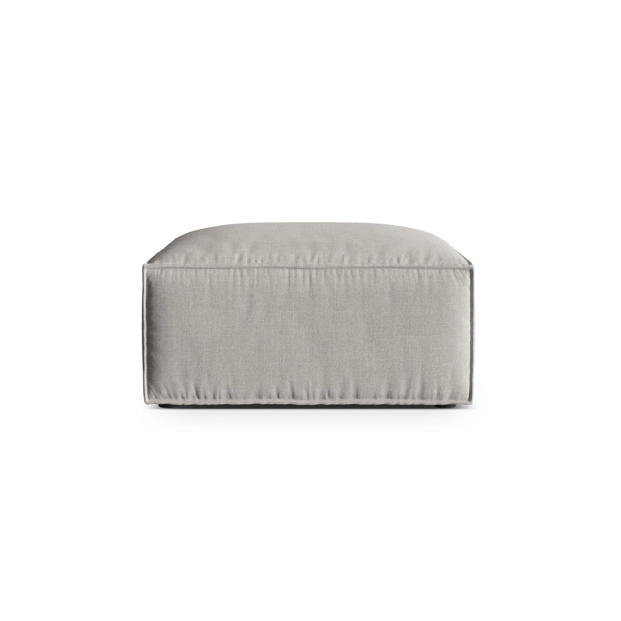 Nuria Pouf aus Strukturierter Stoff in Hellgrau (Liberty 18), 85x85 cm von Micadoni – Bild 1