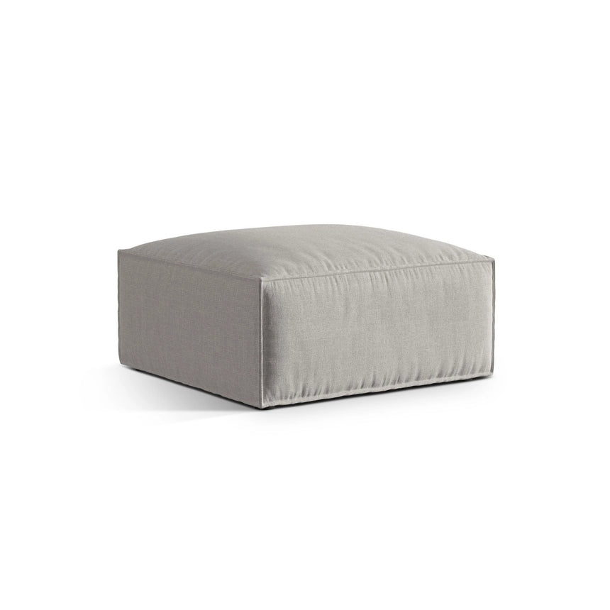 Nuria Pouf aus Strukturierter Stoff in Hellgrau (Liberty 18), 85x85 cm von Micadoni – Bild 2