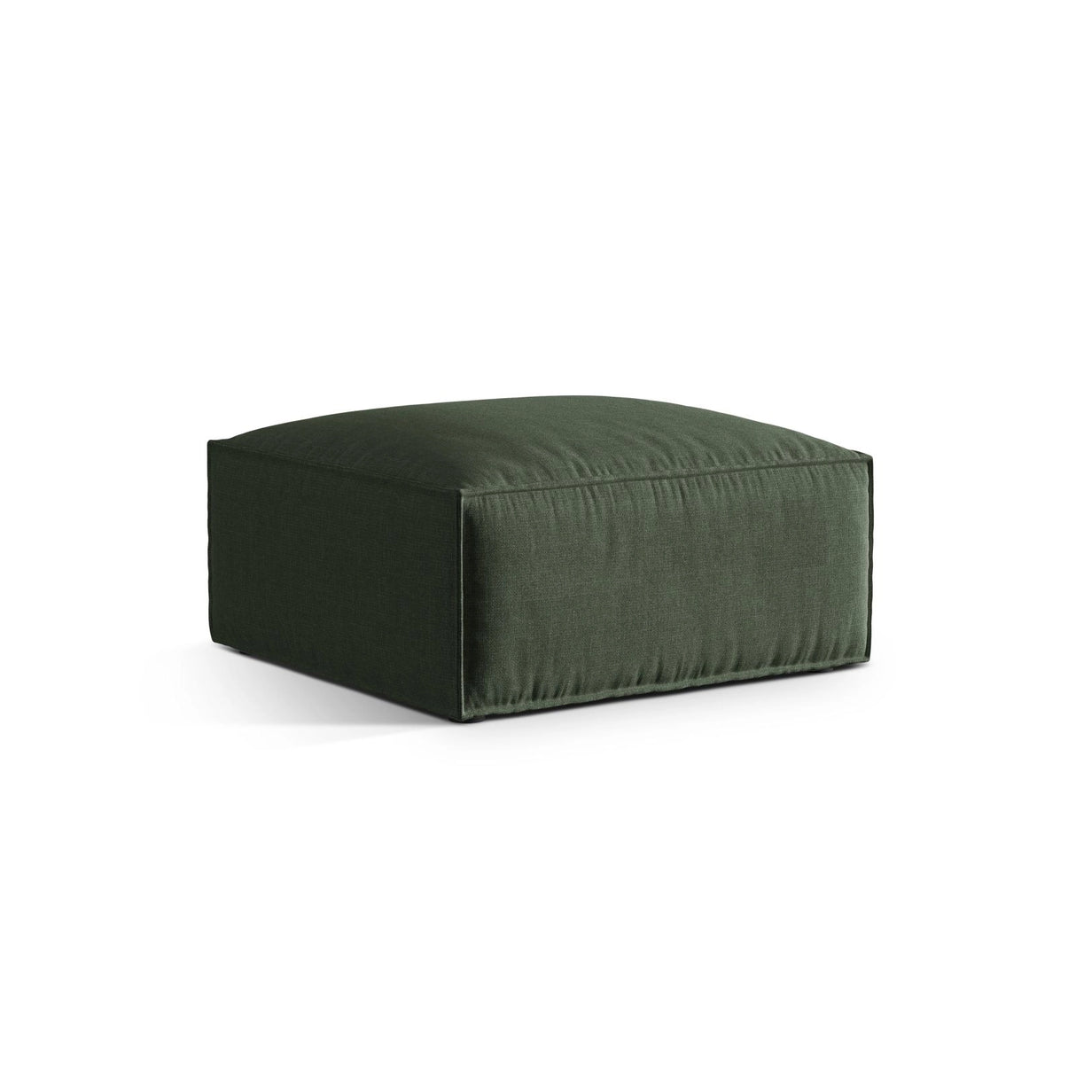 Nuria Pouf aus Strukturierter Stoff in Moosgrün (Liberty 12), 85x85 cm von Micadoni – Bild 2