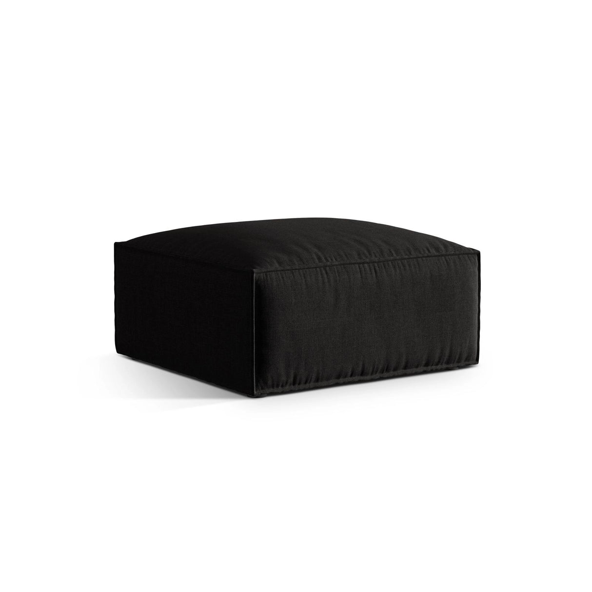 Nuria Pouf aus Strukturierter Stoff in Schwarz (Liberty 22), 85x85 cm von Micadoni – Bild 2