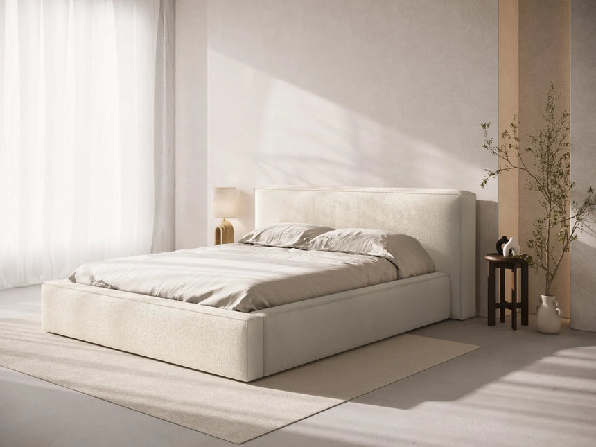 Olivia Kopfteil - passend zum Bett Simon - in Boucle (LEG2) in Leichtes Beige, für 200x200 cm von Micadoni – Bild 2
