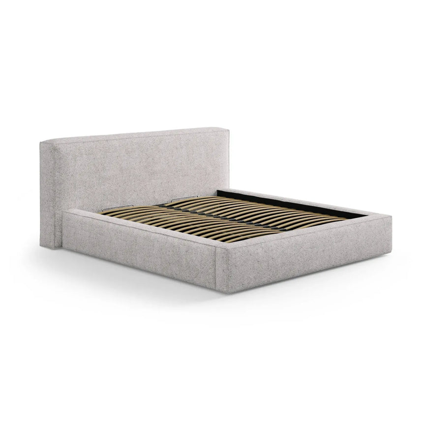 Olivia Kopfteil - passend zum Bett Simon - in Boucle oder Strukturstoff, für 200x200 cm - ZEN ZONE Furniture
