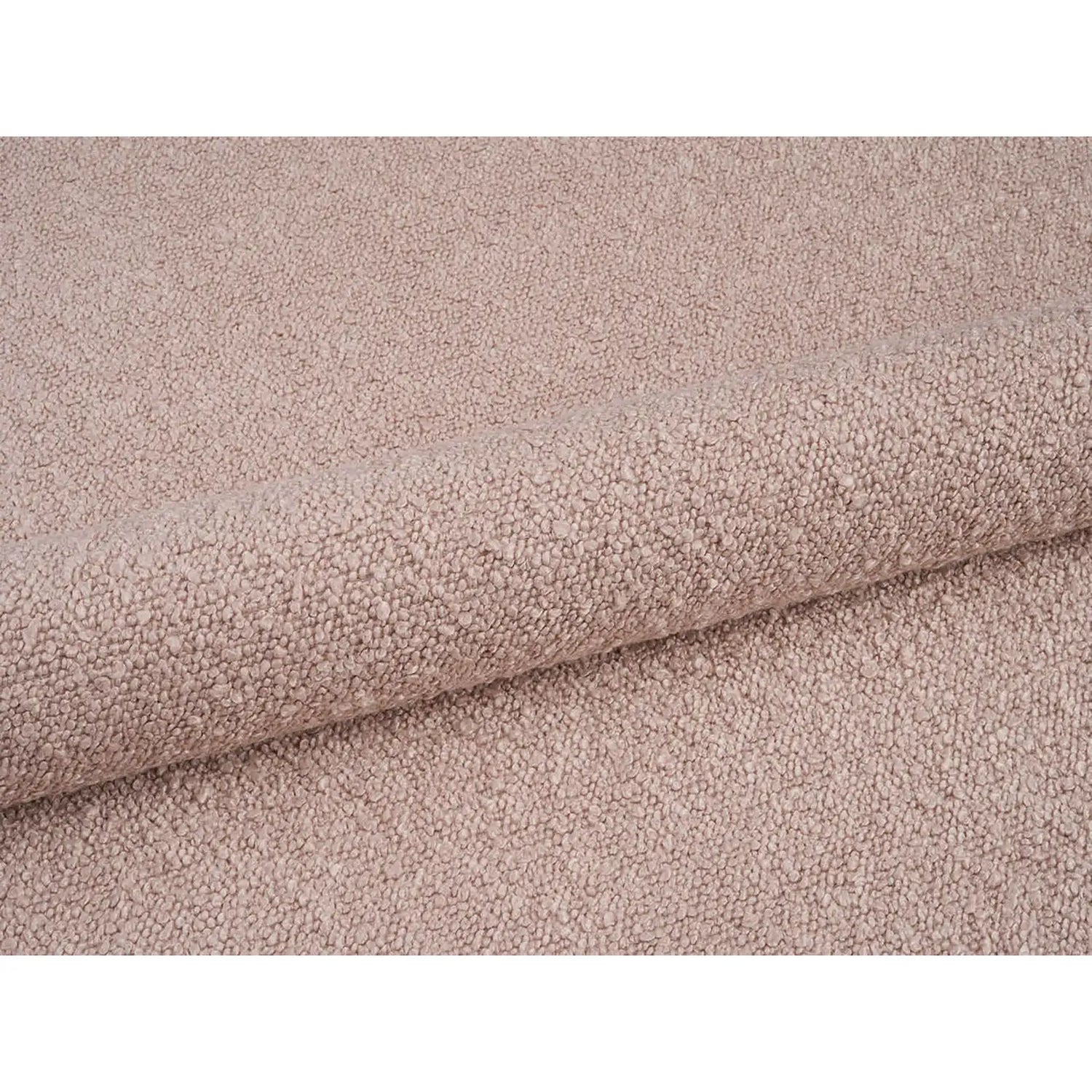 Ovalo Bett mit Kopfteil und Stauraum aus Boucle in Puderrosa (Baloo 2072), 200x200 cm von Micadoni – Bild 5