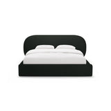 Ovalo Bett mit Kopfteil und Stauraum aus Boucle in Schwarz (Baloo 2082), 160x200 cm von Micadoni – Bild 2