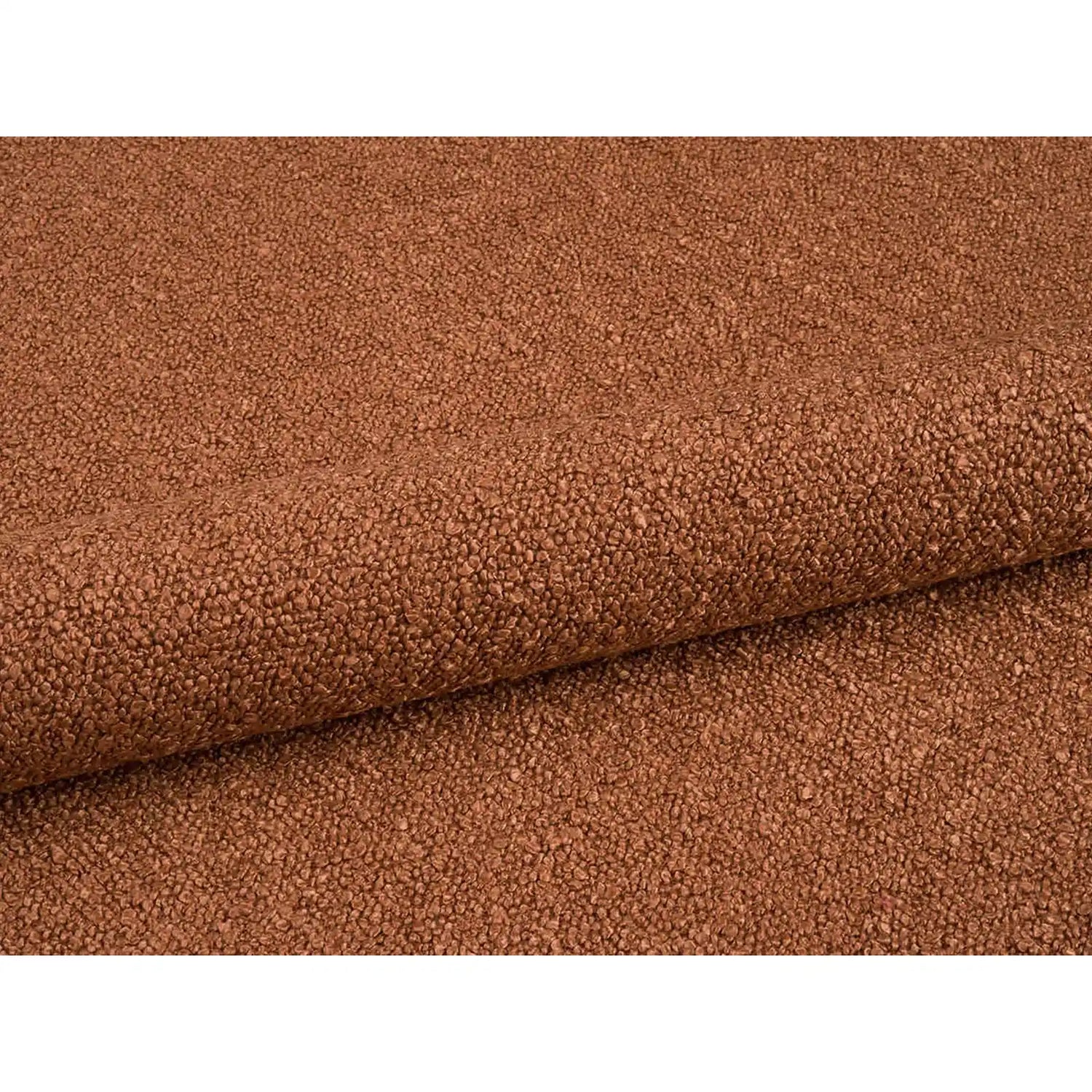 Ovalo Bett mit Kopfteil und Stauraum aus Boucle in Terrakotta (Baloo 2078), 200x200 cm von Micadoni – Bild 5
