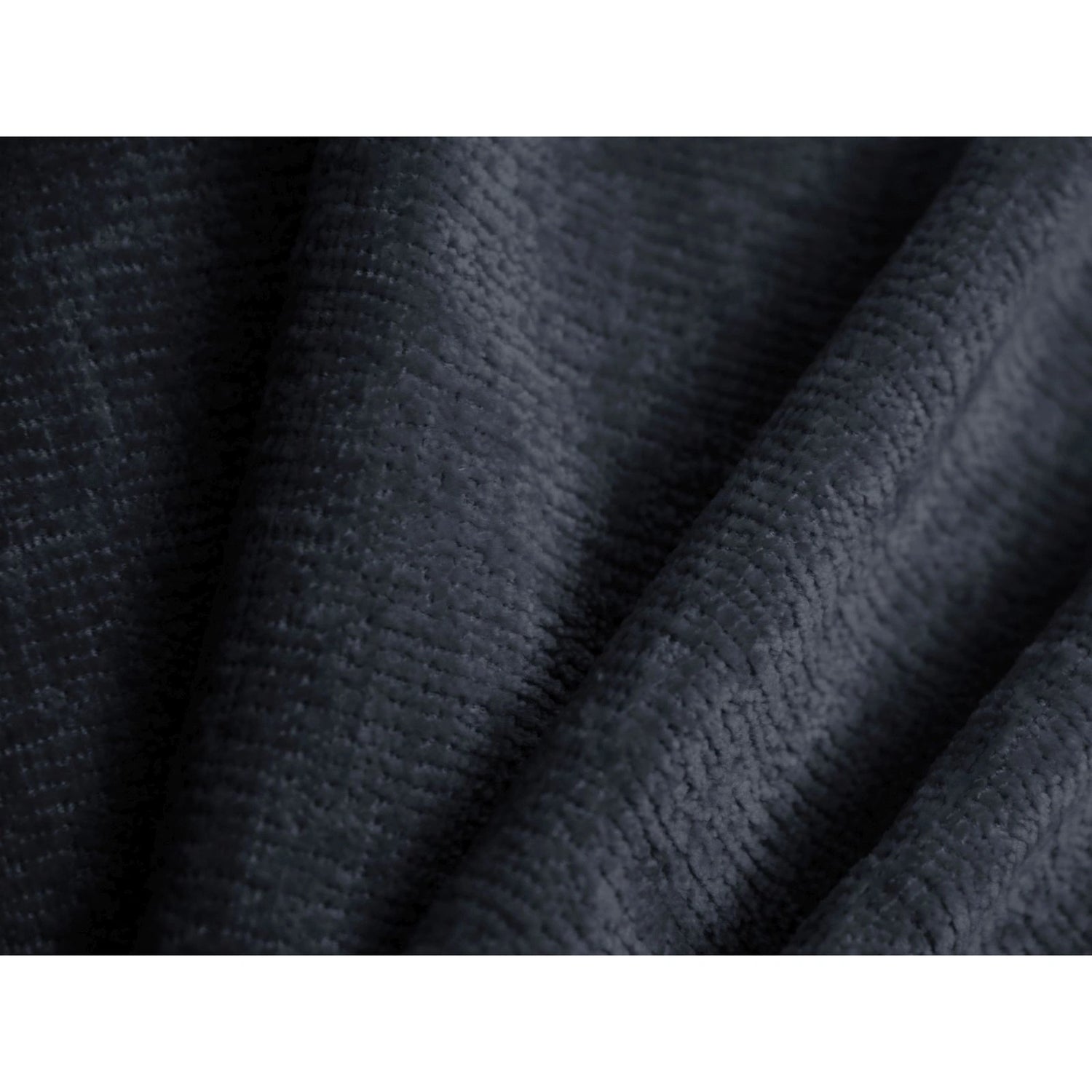 Ovalo Bett mit Kopfteil und Stauraum aus Chenille in Dunkelblau (Perfect Harmony 77), 200x200 cm von Micadoni – Bild 5
