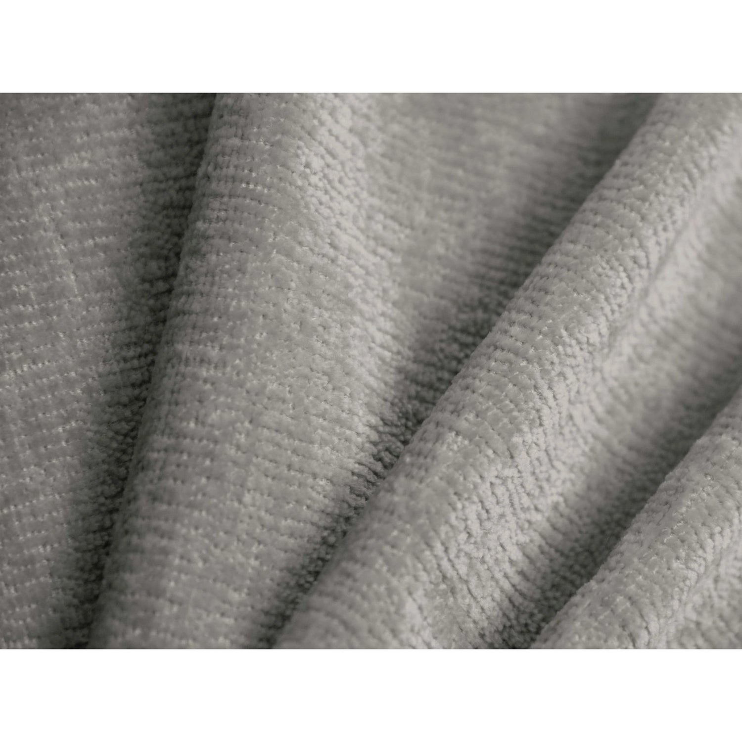 Ovalo Bett mit Kopfteil und Stauraum aus Chenille in Hellgrau (Perfect Harmony 80), 200x200 cm von Micadoni – Bild 5