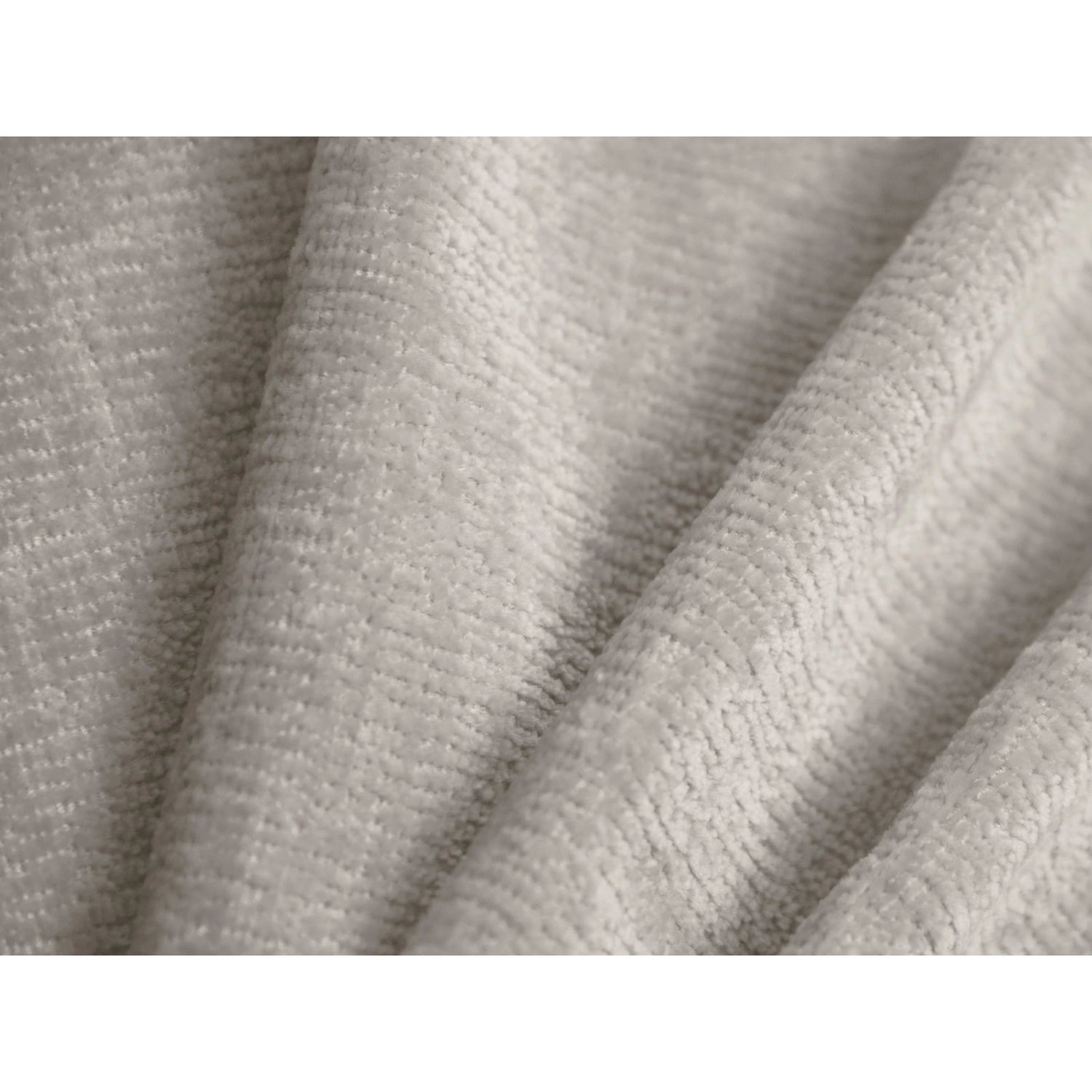 Ovalo Bett mit Kopfteil und Stauraum aus Chenille in Leichtes Beige (Perfect Harmony 02), 200x200 cm von Micadoni – Bild 5