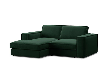 Pola 2-Sitzer Ecksofa, Linke Seite, aus Samt in Flaschengrün (Salvador 7), 226x158 cm von Micadoni – Bild 4