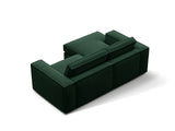 Pola 2-Sitzer Ecksofa, Linke Seite, aus Samt in Flaschengrün (Salvador 7), 226x158 cm von Micadoni – Bild 5