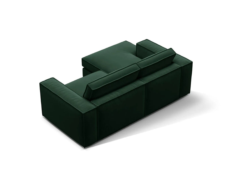 Pola 2-Sitzer Ecksofa, Linke Seite, aus Samt in Flaschengrün (Salvador 7), 226x158 cm von Micadoni – Bild 5