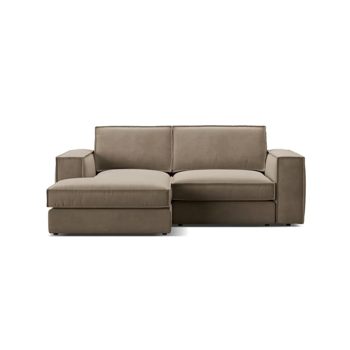 Pola 2-Sitzer Ecksofa, Linke Seite, aus Samt oder Strukturstoff, 226x158 cm - ZEN ZONE Furniture