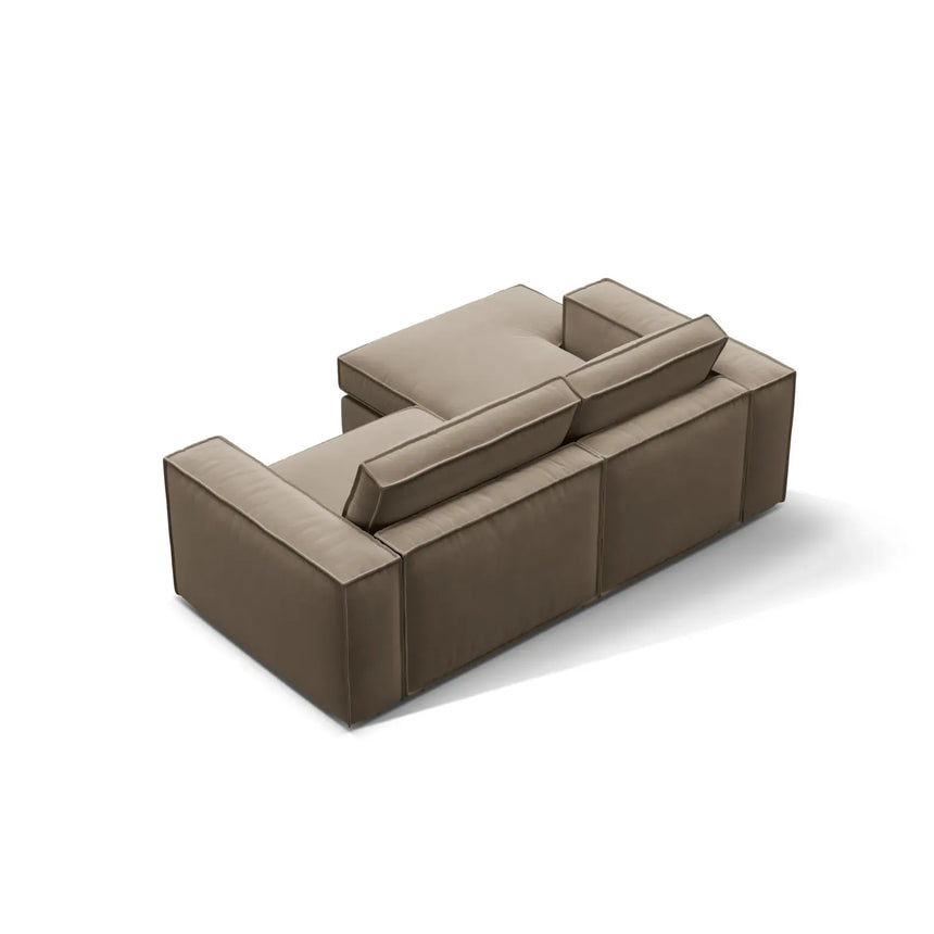 Pola 2-Sitzer Ecksofa, Linke Seite, aus Samt oder Strukturstoff, 226x158 cm - ZEN ZONE Furniture