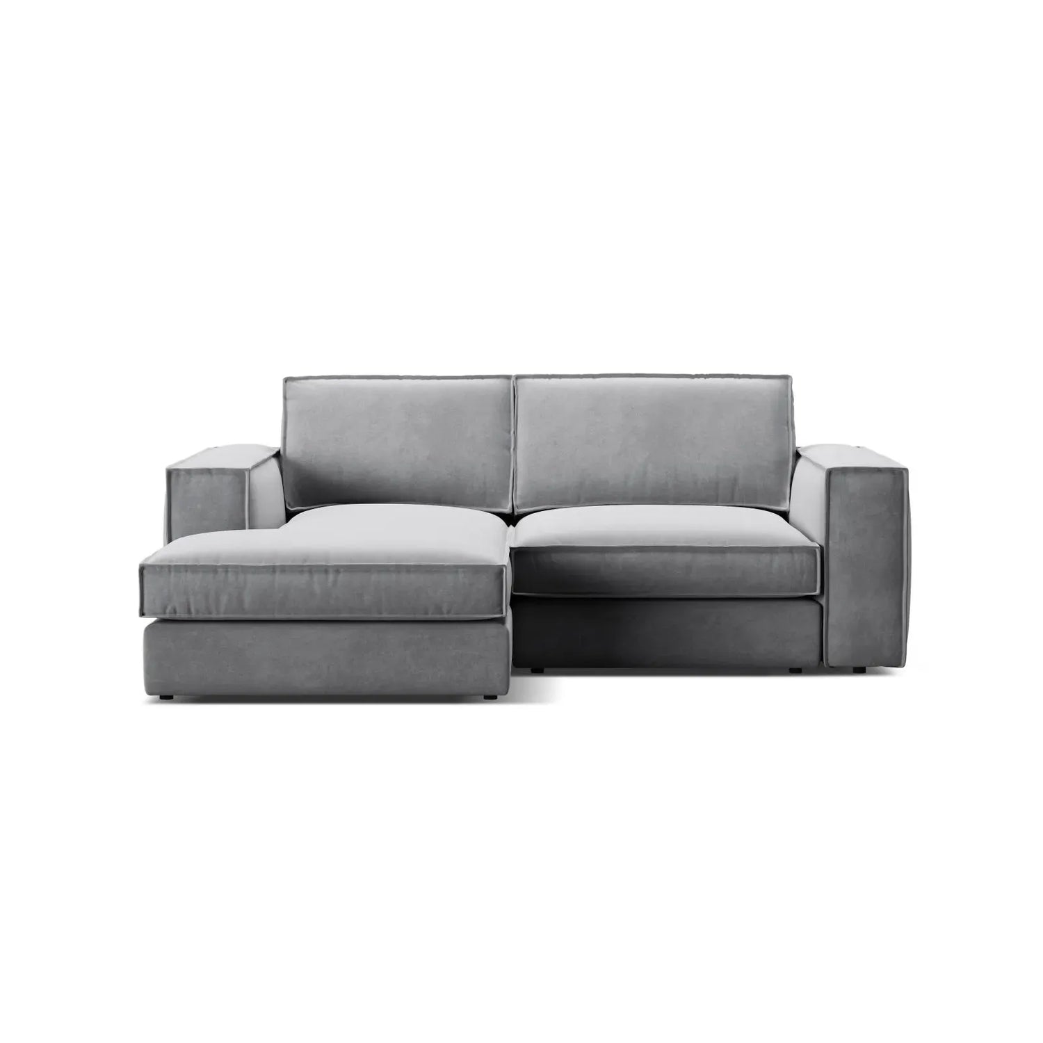Pola 2-Sitzer Ecksofa, Linke Seite, aus Samt oder Strukturstoff, 226x158 cm - ZEN ZONE Furniture