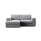 Pola 2-Sitzer Ecksofa, Linke Seite, aus Samt oder Strukturstoff, 226x158 cm - ZEN ZONE Furniture