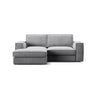 Pola 2-Sitzer Ecksofa, Linke Seite, aus Samt oder Strukturstoff, 226x158 cm - ZEN ZONE Furniture