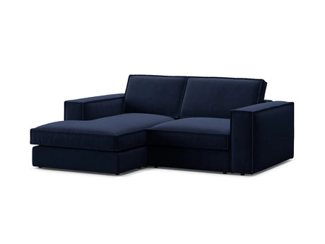 Pola 2-Sitzer Ecksofa, Linke Seite, aus Samt in Königsblau (Salvador 5), 226x158 cm von Micadoni – Bild 4