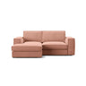 Pola 2-Sitzer Ecksofa, Linke Seite, aus Samt oder Strukturstoff, 226x158 cm - ZEN ZONE Furniture