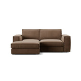 Pola 2-Sitzer Ecksofa, Linke Seite, aus Samt oder Strukturstoff, 226x158 cm - ZEN ZONE Furniture