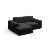 Pola 2-Sitzer Ecksofa, Linke Seite, aus Samt oder Strukturstoff, 226x158 cm - ZEN ZONE Furniture