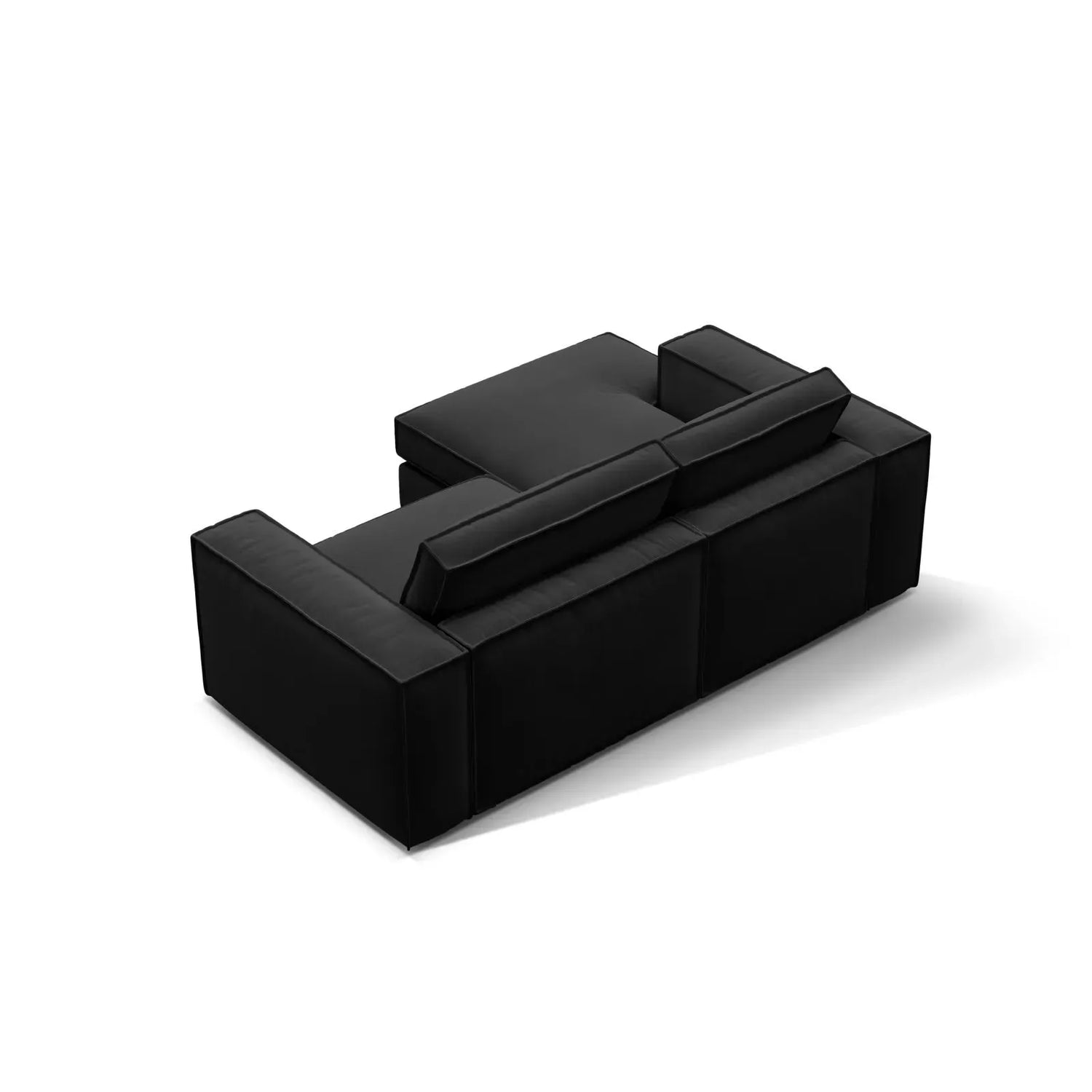 Pola 2-Sitzer Ecksofa, Linke Seite, aus Samt oder Strukturstoff, 226x158 cm - ZEN ZONE Furniture