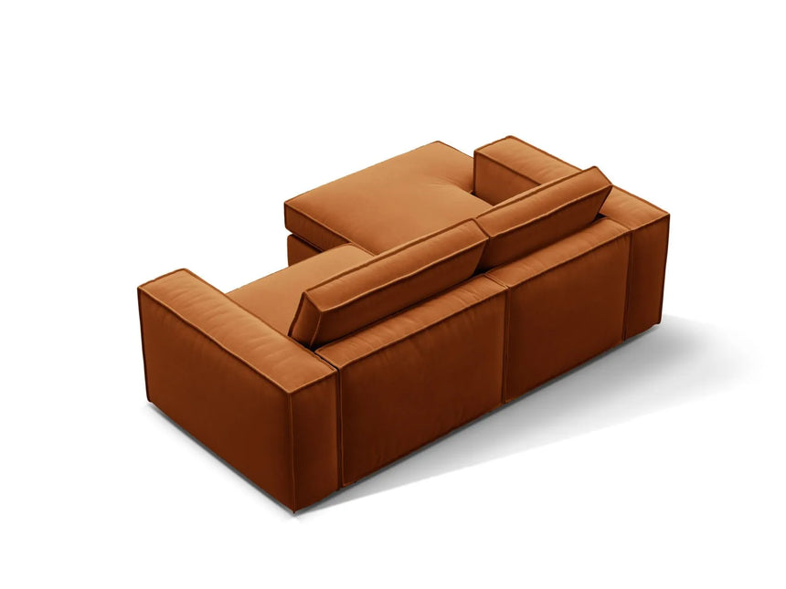 Pola 2-Sitzer Ecksofa, Linke Seite, aus Samt in Terrakotta (Salvador 14), 226x158 cm von Micadoni – Bild 5