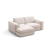 Pola 2-Sitzer Ecksofa, Linke Seite, aus Samt oder Strukturstoff, 226x158 cm - ZEN ZONE Furniture