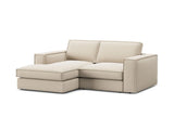 Pola 2-Sitzer Ecksofa, Linke Seite, aus Strukturierter Stoff in Beige (BABEL TOFFEE), 226x158 cm von Micadoni – Bild 4