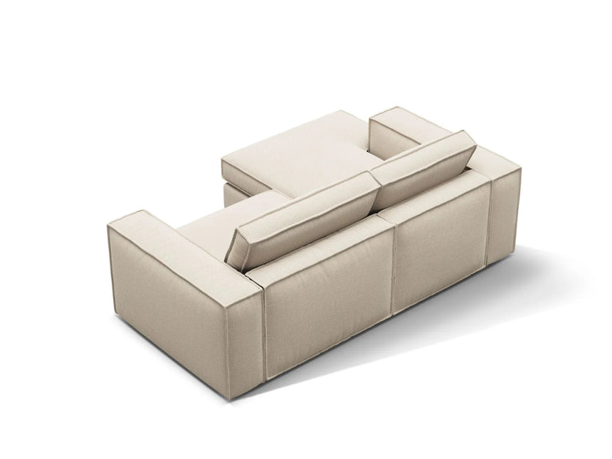 Pola 2-Sitzer Ecksofa, Linke Seite, aus Strukturierter Stoff in Beige (BABEL TOFFEE), 226x158 cm von Micadoni – Bild 5