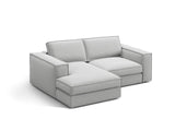 Pola 2-Sitzer Ecksofa, Linke Seite, aus Strukturierter Stoff in Hellgrau (BABEL LIGHT GREY), 226x158 cm von Micadoni – Bild 3