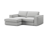 Pola 2-Sitzer Ecksofa, Linke Seite, aus Strukturierter Stoff in Hellgrau (BABEL LIGHT GREY), 226x158 cm von Micadoni – Bild 4