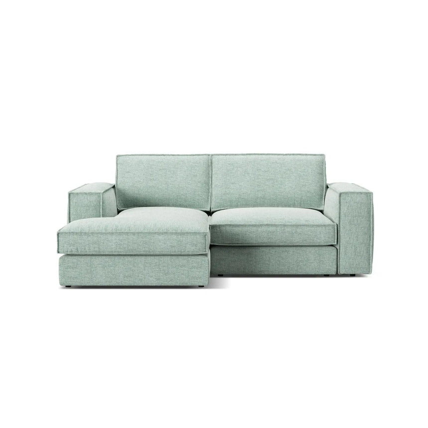 Pola 2-Sitzer Ecksofa, Linke Seite, aus Samt oder Strukturstoff, 226x158 cm - ZEN ZONE Furniture