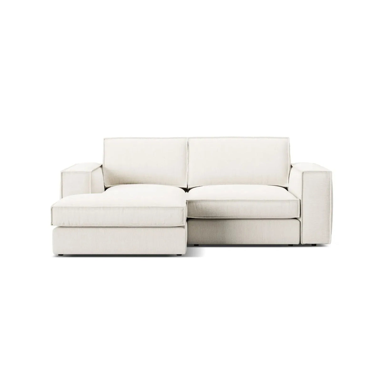 Pola 2-Sitzer Ecksofa, Linke Seite, aus Samt oder Strukturstoff, 226x158 cm - ZEN ZONE Furniture