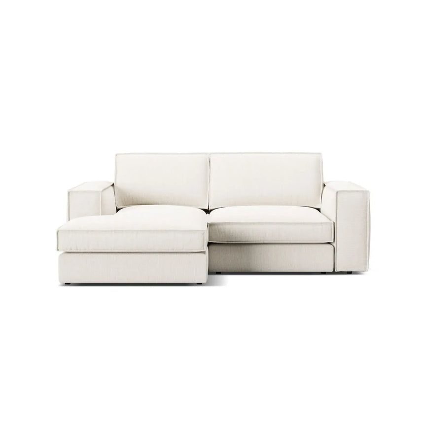 Pola 2-Sitzer Ecksofa, Linke Seite, aus Samt oder Strukturstoff, 226x158 cm - ZEN ZONE Furniture