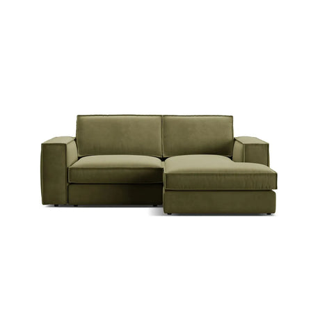 Pola 2-Sitzer Ecksofa, Rechte Seite, aus Samt oder Strukturstoff, 226x158 cm - ZEN ZONE Furniture