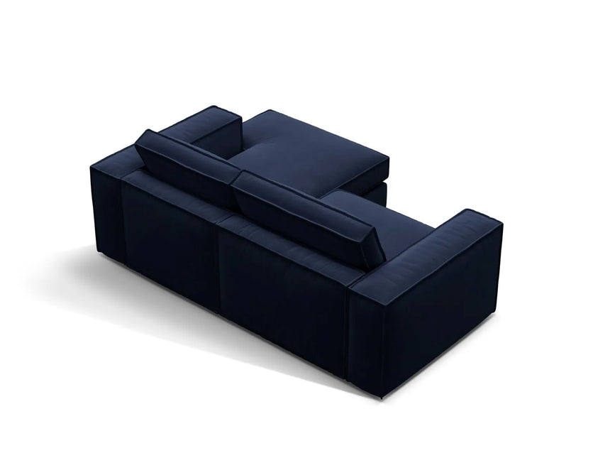 Pola 2-Sitzer Ecksofa, Rechte Seite, aus Samt in Königsblau (Salvador 5), 226x158 cm von Micadoni – Bild 5