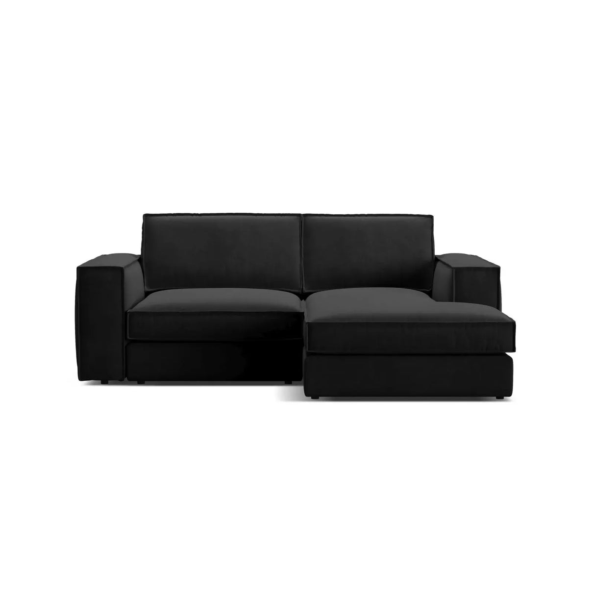 Pola 2-Sitzer Ecksofa, Rechte Seite, aus Samt oder Strukturstoff, 226x158 cm - ZEN ZONE Furniture
