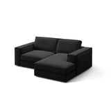 Pola 2-Sitzer Ecksofa, Rechte Seite, aus Samt oder Strukturstoff, 226x158 cm - ZEN ZONE Furniture