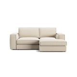 Pola 2-Sitzer Ecksofa, Rechte Seite, aus Samt oder Strukturstoff, 226x158 cm - ZEN ZONE Furniture