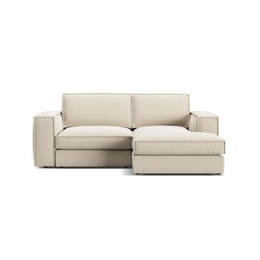 Pola 2-Sitzer Ecksofa, Rechte Seite, aus Samt oder Strukturstoff, 226x158 cm - ZEN ZONE Furniture