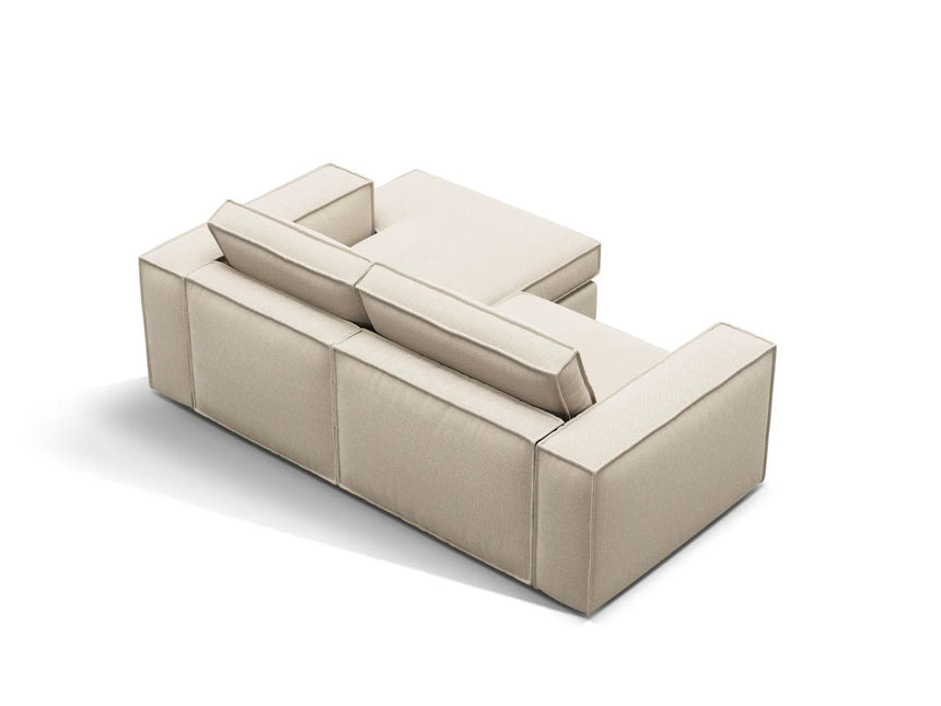 Pola 2-Sitzer Ecksofa, Rechte Seite, aus Strukturierter Stoff in Beige (BABEL TOFFEE), 226x158 cm von Micadoni – Bild 5
