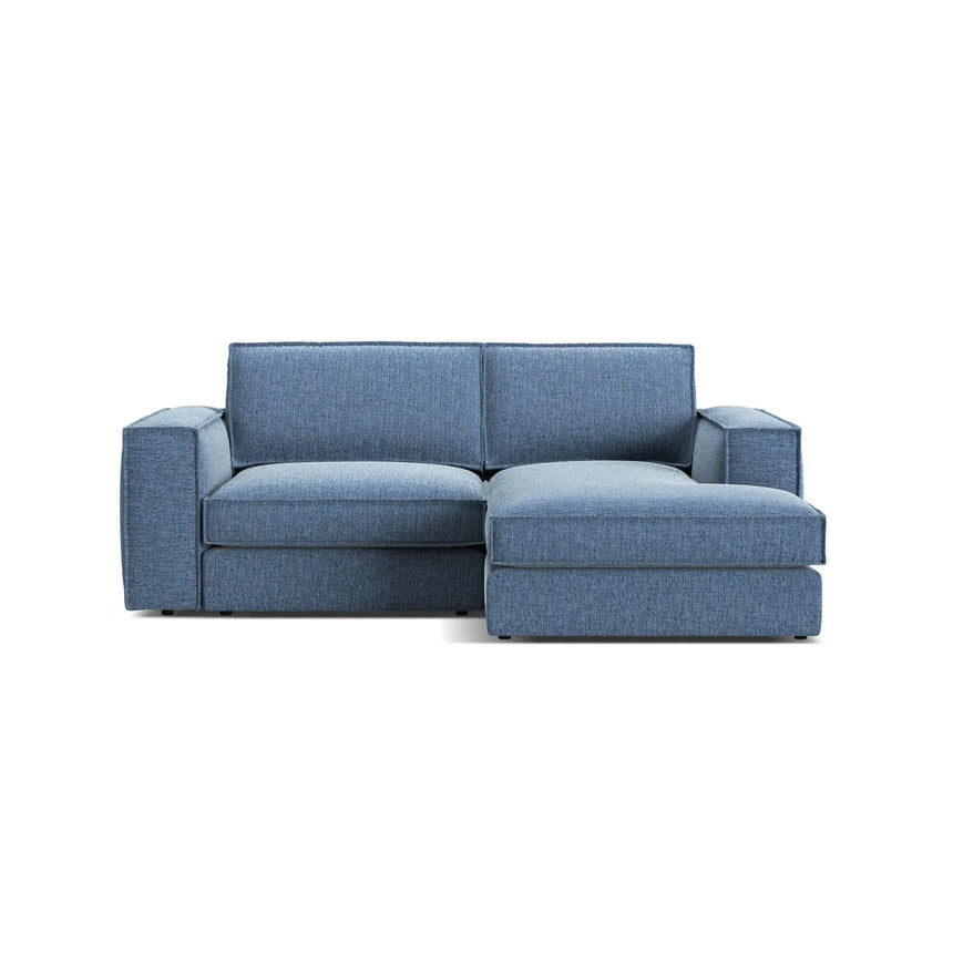 Pola 2-Sitzer Ecksofa, Rechte Seite, aus Samt oder Strukturstoff, 226x158 cm - ZEN ZONE Furniture