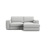 Pola 2-Sitzer Ecksofa, Rechte Seite, aus Samt oder Strukturstoff, 226x158 cm - ZEN ZONE Furniture