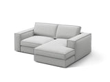 Pola 2-Sitzer Ecksofa, Rechte Seite, aus Strukturierter Stoff in Hellgrau (BABEL LIGHT GREY), 226x158 cm von Micadoni – Bild 3