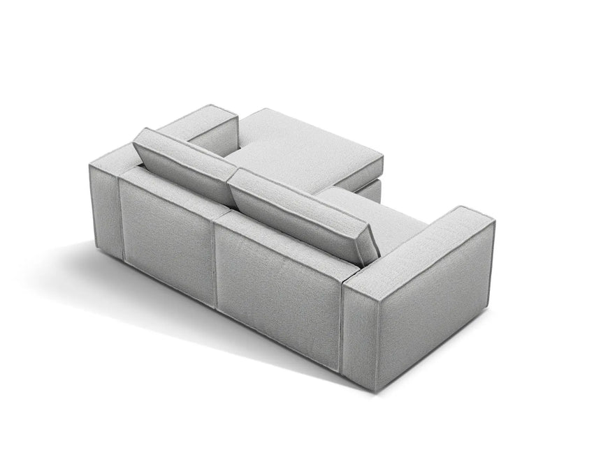 Pola 2-Sitzer Ecksofa, Rechte Seite, aus Strukturierter Stoff in Hellgrau (BABEL LIGHT GREY), 226x158 cm von Micadoni – Bild 5