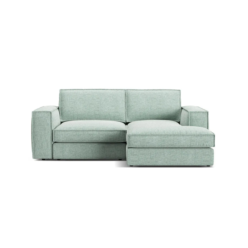 Pola 2-Sitzer Ecksofa, Rechte Seite, aus Samt oder Strukturstoff, 226x158 cm - ZEN ZONE Furniture